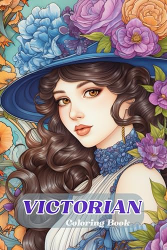 Victorian Coloring Book. Line art. For Teens: Relax, Vintage Retro Beauty von Independently published